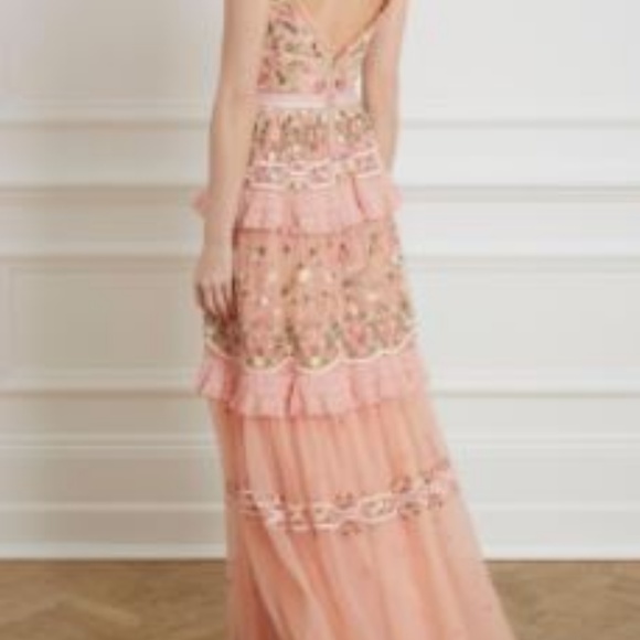 Needle & Thread Lattice Rose Sleeveless Gown - Picture 3 of 4